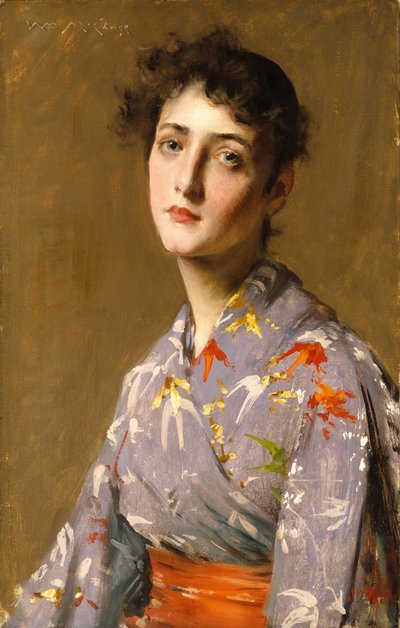 Girl in a Japanese Costume by William Merritt Chase